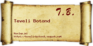 Teveli Botond névjegykártya