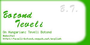 botond teveli business card